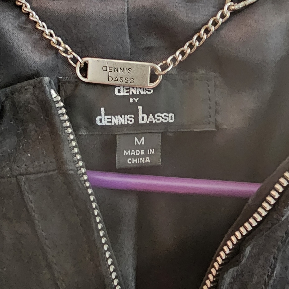 Dennis Basso Washable Suede Zip Front Jacket - Picture 2 of 4